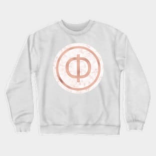 Rose Gold Marble Phi Crewneck Sweatshirt